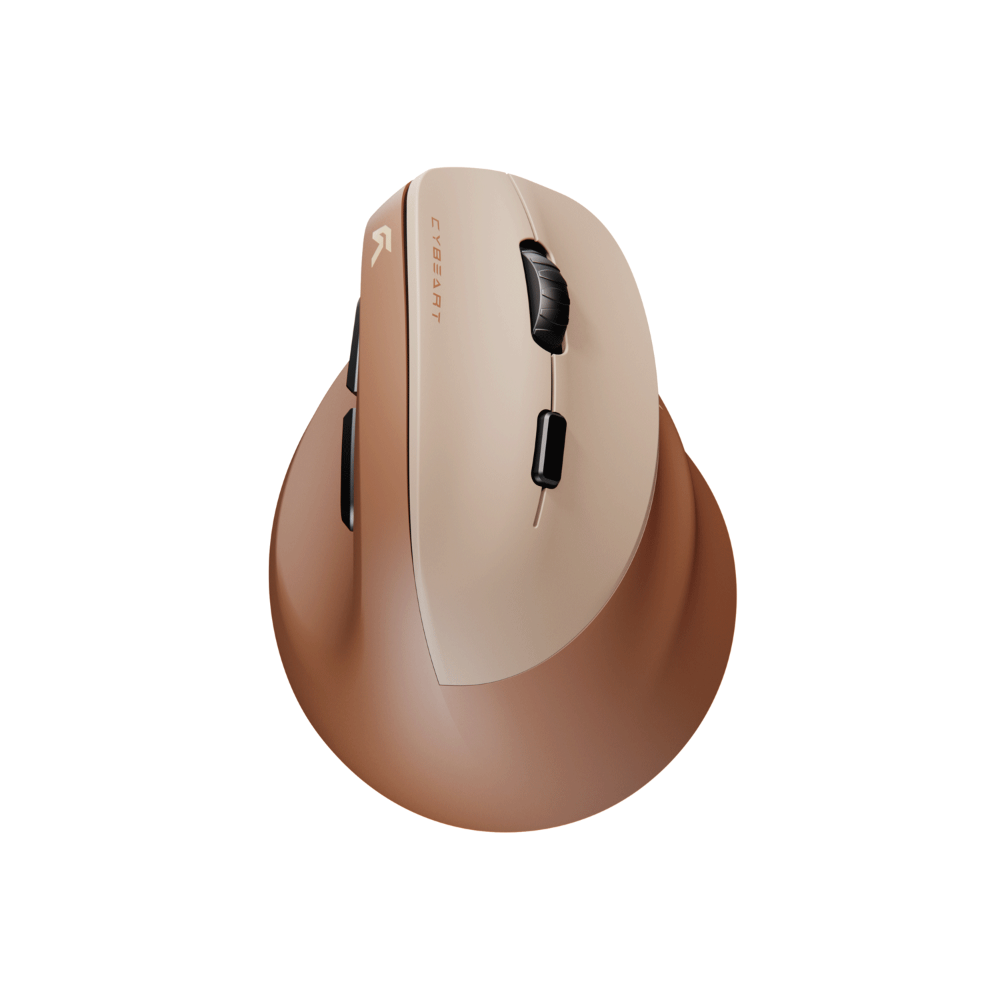 CYBEART Arcus wireless Ergonomic Gaming Mouse ( Mocha ) ( 2400DPI / 6 Macro Buttons ) – TechCure India