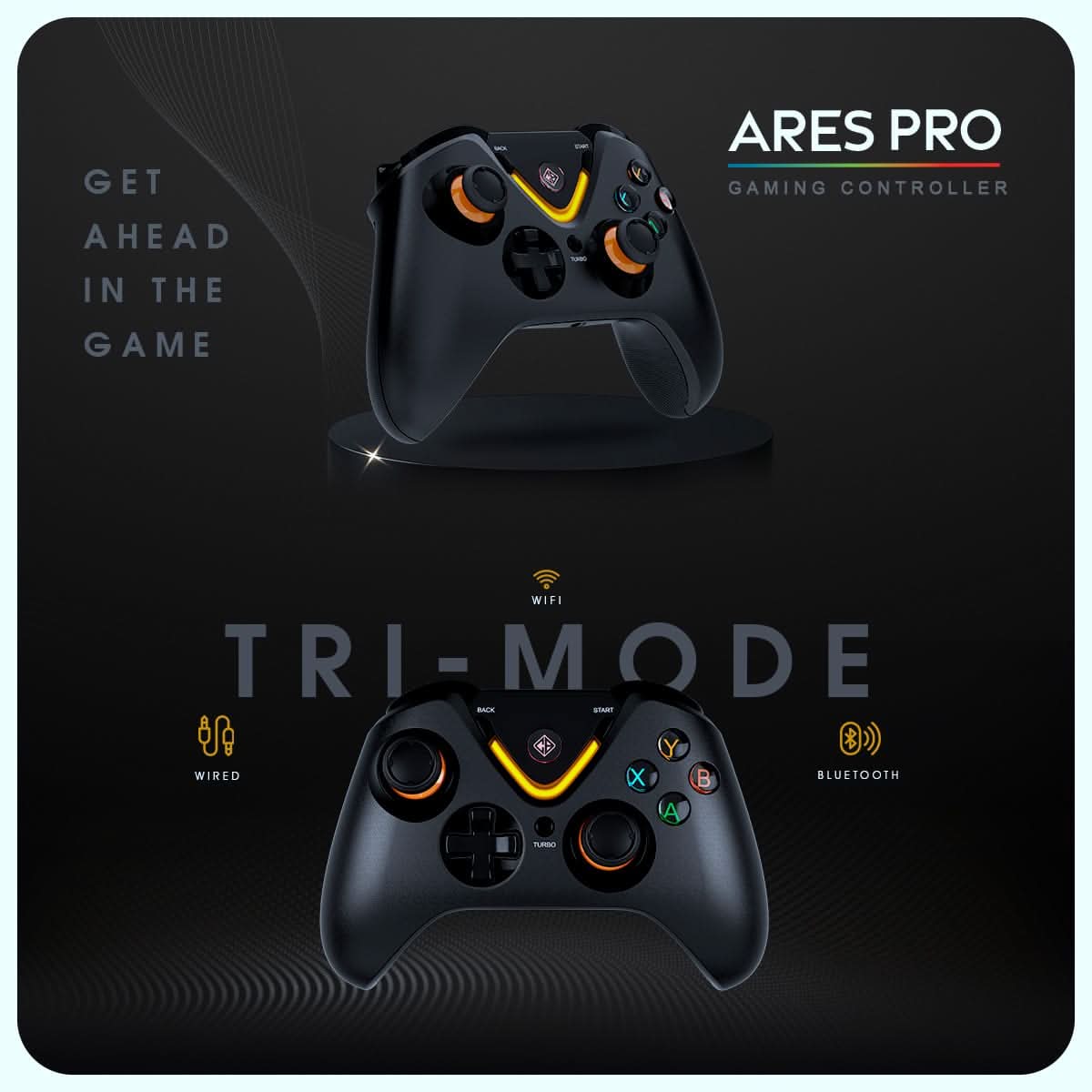 Cosmic Byte Ares Pro Tri-Mode Wireless-Bluetooth-Wired Controller for PC, Wireless Audio Port, Hall Joystick – TechCure India