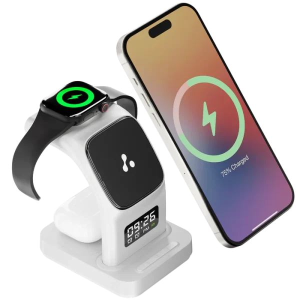 Ambrane Aerosync Trio Wireless Charger - White – TechCure India