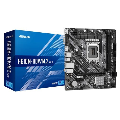 Asrock H610M-HDV/M.2 R2.0 Intel H610 Micro ATX Motherboard – TechCure India