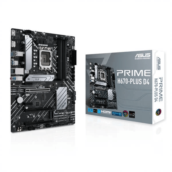 Asus Prime H670-PLUS D4 Intel Motherboard Supports Intel 12th, 13th & 14th Gen Processors – TechCure India