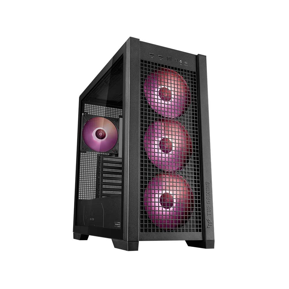 ASUS TUF Gaming GT302 ARGB EATX Mid Tower Cabinet (Black) - 2