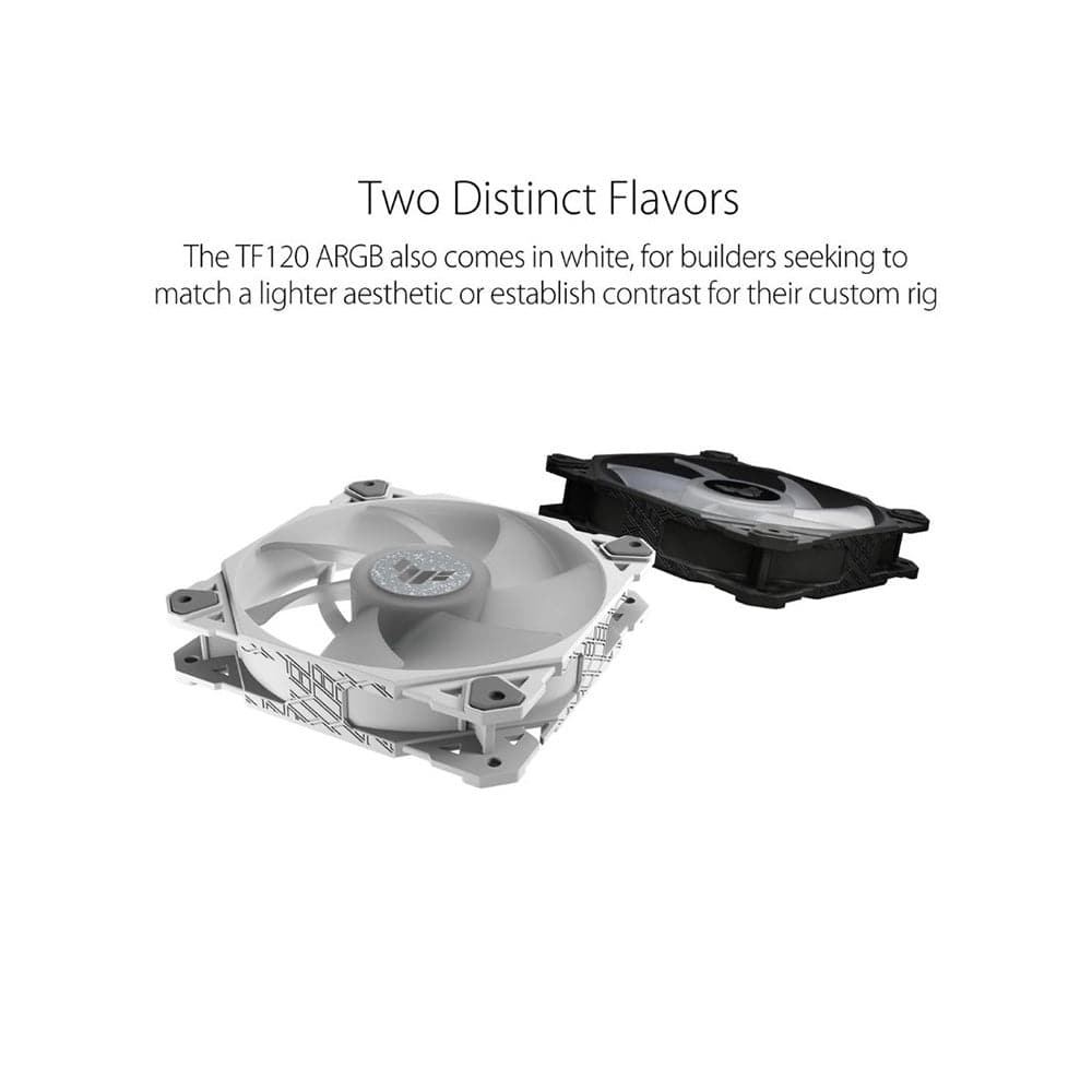 ASUS TUF Gaming TF120 120mm ARGB Cabinet Fans (Black) (Triple Pack) - 4