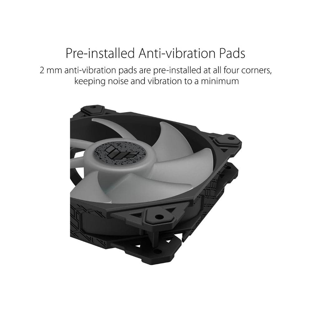 ASUS TUF Gaming TF120 120mm ARGB Cabinet Fans (White) (Triple Pack) - 3