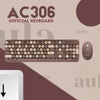 AULA AC306 Full Size Membrane Wireless Gaming Keyboard and Mouse Combo ( Coffee ) (AC306) - 2