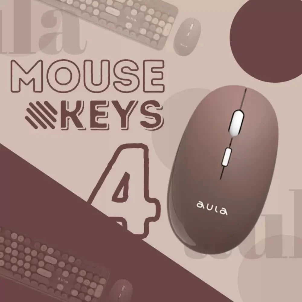 AULA AC306 Full Size Membrane Wireless Gaming Keyboard and Mouse Combo ( Coffee ) (AC306) – TechCure India