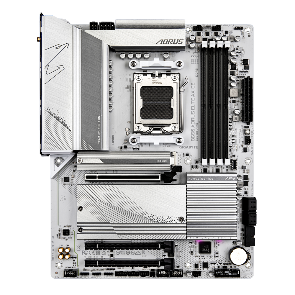 GIGABYTE B650 Aorus Elite AX ICE DDR5 AMD Motherboard ( White ) - 2