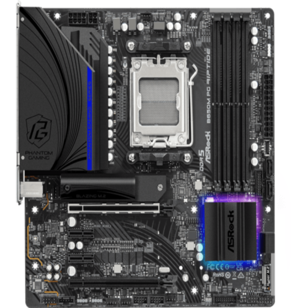 ASROCK B650M Phantom Gaming Riptide DDR5 AMD Motherboard - 3