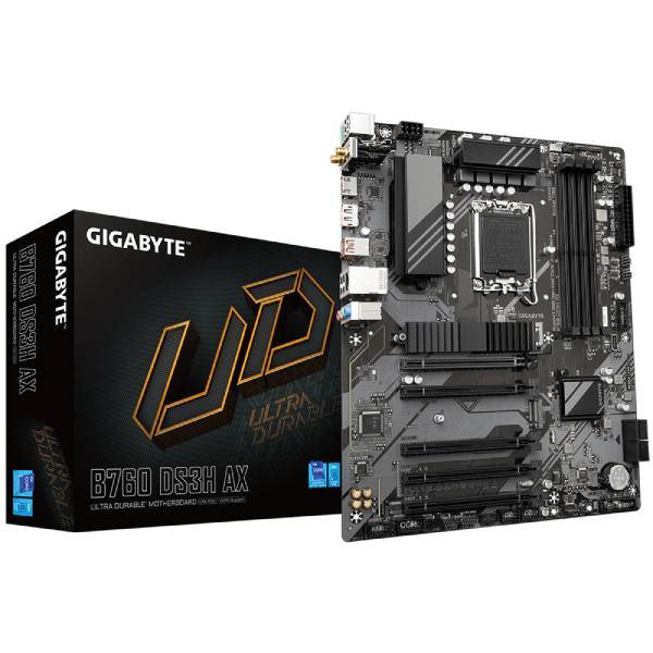 Gigabyte B760 DS3H AX DDR5 Intel LGA 1700 ATX Motherboard Supports Intel 12th, 13th & 14th Gen Processors – TechCure India