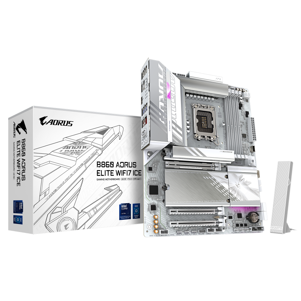 GIGABYTE B860 Aorus Elite Ice Wifi7 DDR5 Intel Motherboard – TechCure India