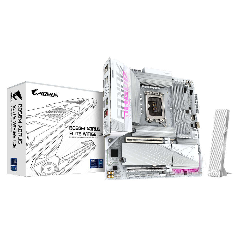 GIGABYTE B860M Aorus Elite Wifi6E Ice DDR5 Intel Motherboard