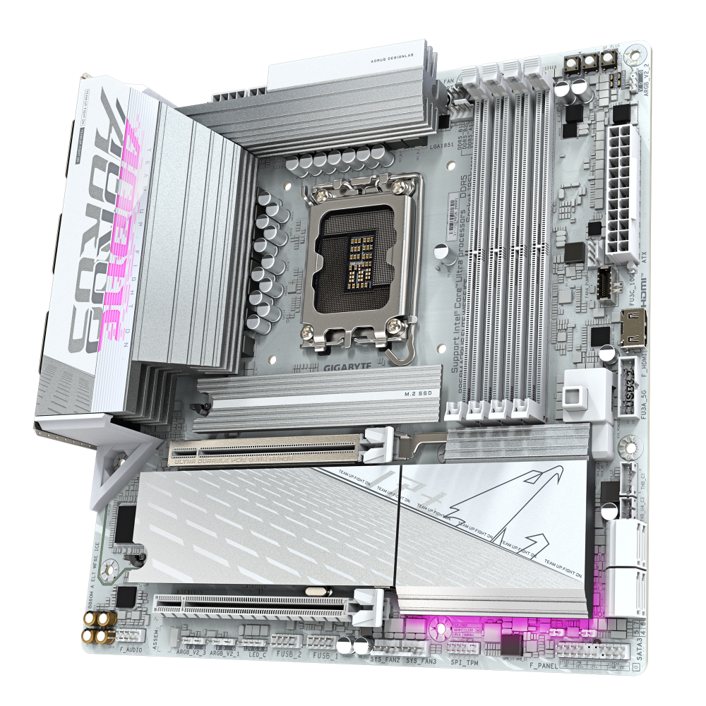 GIGABYTE B860M Aorus Elite Wifi6E Ice DDR5 Intel Motherboard - 4