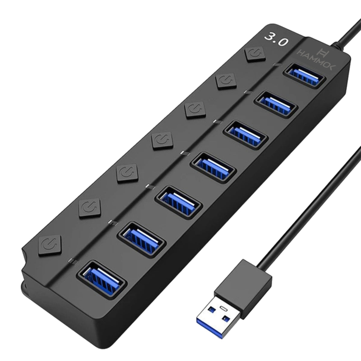 Hammok Blaze 7-Port USB 3.0 Hub with Power Switches — TechCure India