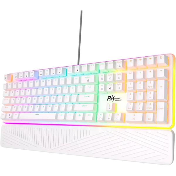 RK ROYAL KLUDGE RK918 Wired Mechanical Keyboard Red Switch - White – TechCure India