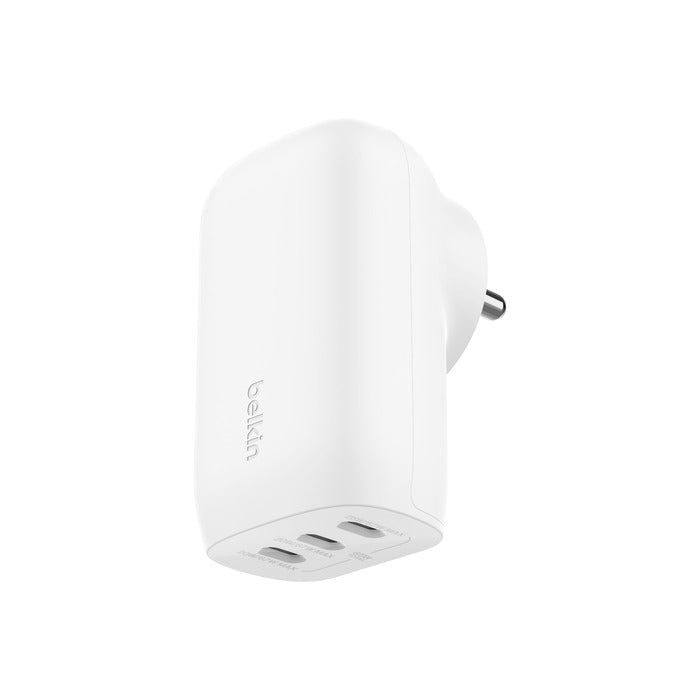 Belkin 67W (25W + 20W + 20W) 3-Port USB-C (Type C) Wall Charger/Adapter, Fast Charging for iPhone 15, 14, 13, 12, iPad & Other USB-C suported Devices - White – TechCure India