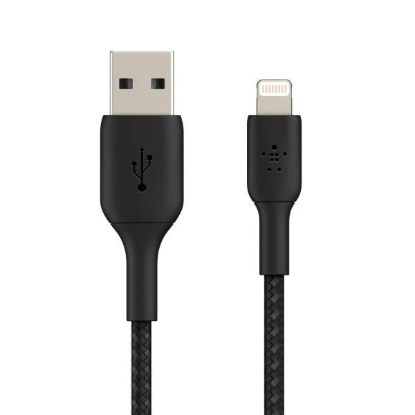 Belkin BoostCharge Braided Lightning to USB-A Cable 3.3 feet (1 meters) – Black – TechCure India