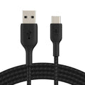 Belkin Type C To Usb-A 2.0 Tough Unbreakable Braided Nylon Cable 3.3 Feet (1 Meter) Black – TechCure India