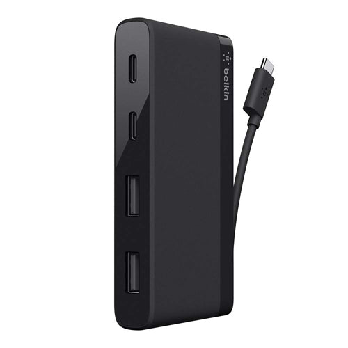 Belkin USB-C 4-Port Mini Hub F4U090BTBLK – TechCure India