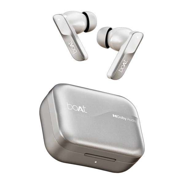 Boat Airdopes 800, Dolby Audio, Adaptive EQ by Mimi TWS Ear Buds Wireless Earphones with mic (Interstellar White) – TechCure India