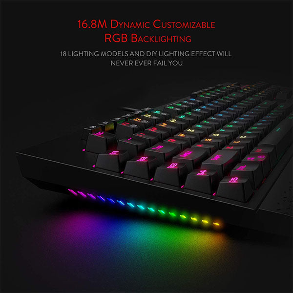 REDRAGON K586 Brahma Full Size Mechanical Wired Gaming Keyboard ( Black ) ( Red Linear Switch ) - 3