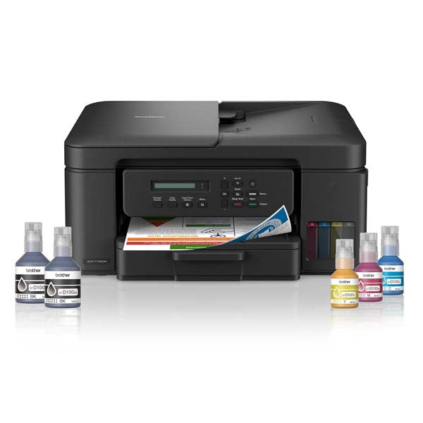Brother Ink Tank DCP-T730DW WIFI Auto Duplex Color Multifunction Printer (Print Scan Copy), ADF, Print Upto 15K Pages Black & 5K in Color Each for(CMY), Extra Black Ink, Free Installation – TechCure India