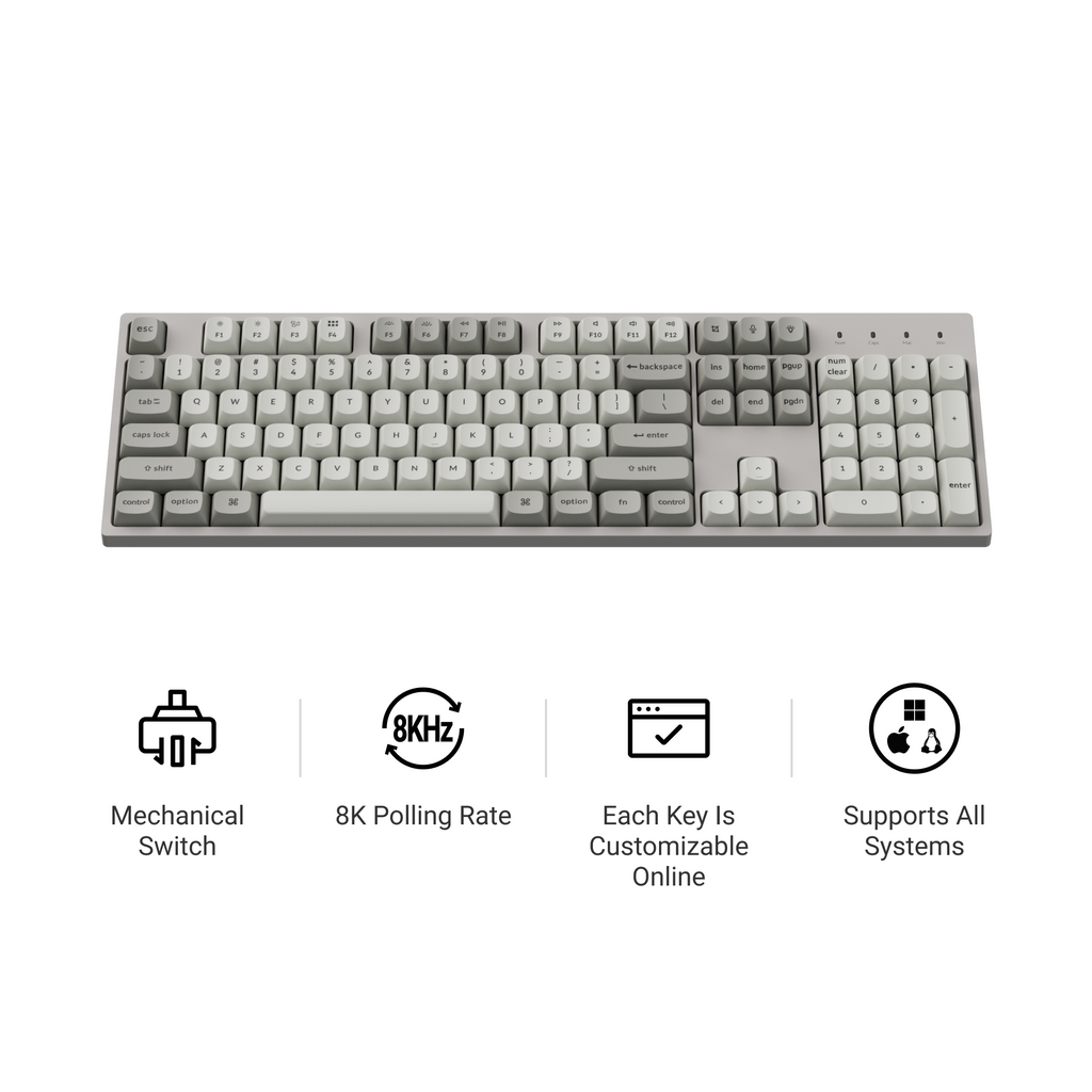 Keychron C2 Pro 8K QMK Wired Custom Mechanical Keyboard – TechCure India