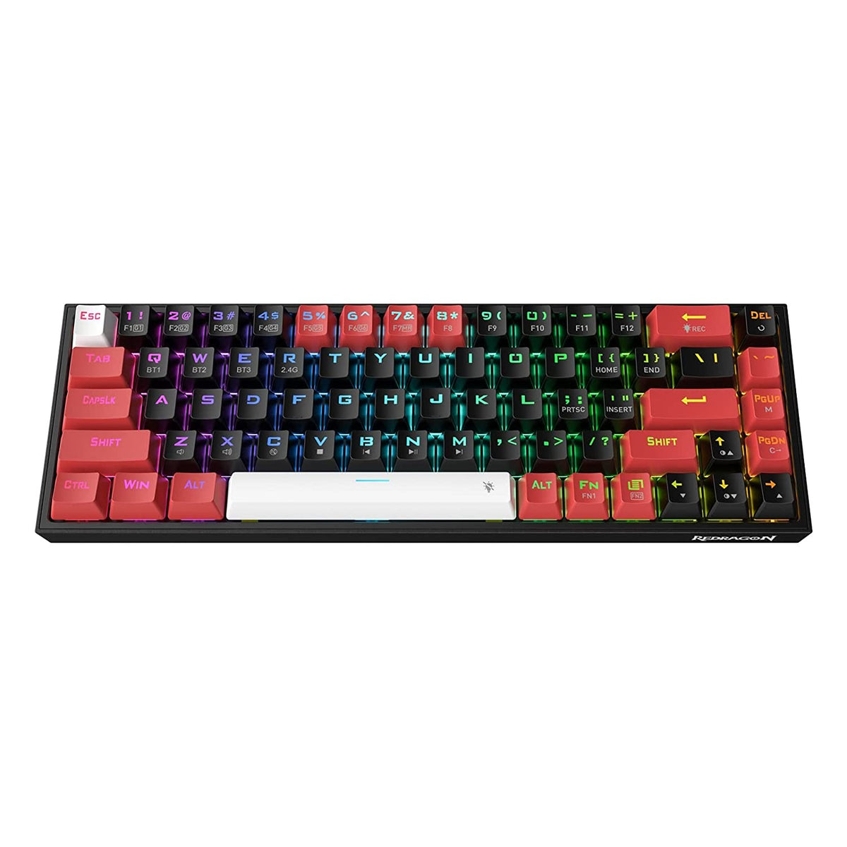 CASTOR K631 PRO - 65% BLUETOOTH + 2.4GHZ WIRELESS + WIRED RGB MECHANICAL KEYBOARD (RED SWITCH) – TechCure India