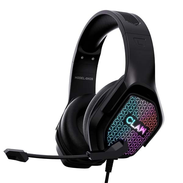 CLAW GH28 Wired RGB 40mm Driver Gaming Headset – TechCure India