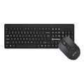 Consistent Voice Wireless Keyboard and Mouse (CMW401) Keyboard 2.4 GHz & Bluetooth 5.0 Connectivity, Noiseless Experience, Compact Size, Shortcut Keys Function. – TechCure India