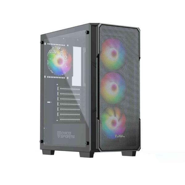 COCONUT Core 100M Gaming Cabinet, Mid ATX - Black – TechCure India
