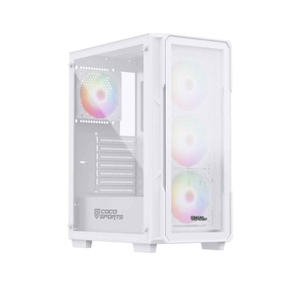 COCONUT Core 200M Gaming Cabinet, Mid ATX - White – TechCure India