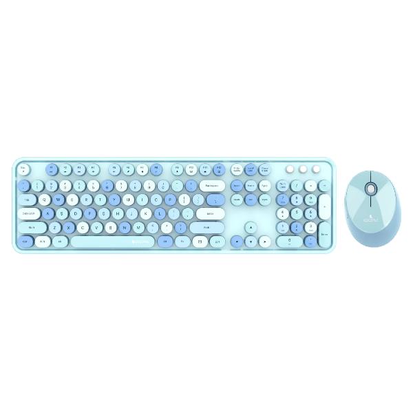 COCONUT Vintage Retro Wireless Combo, Blue – TechCure India