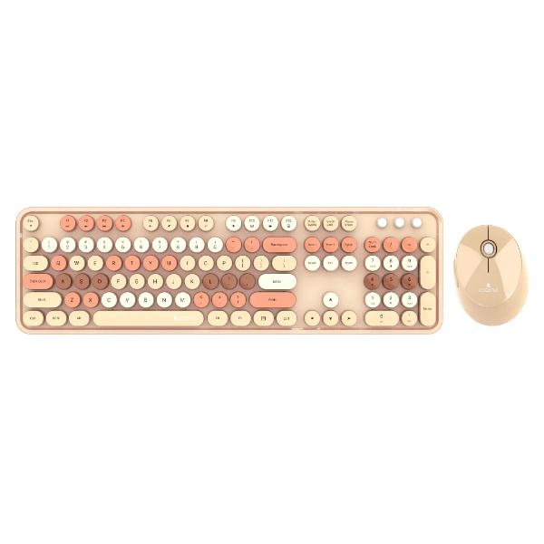 COCONUT Vintage Retro Wireless Combo, Milk Tea – TechCure India