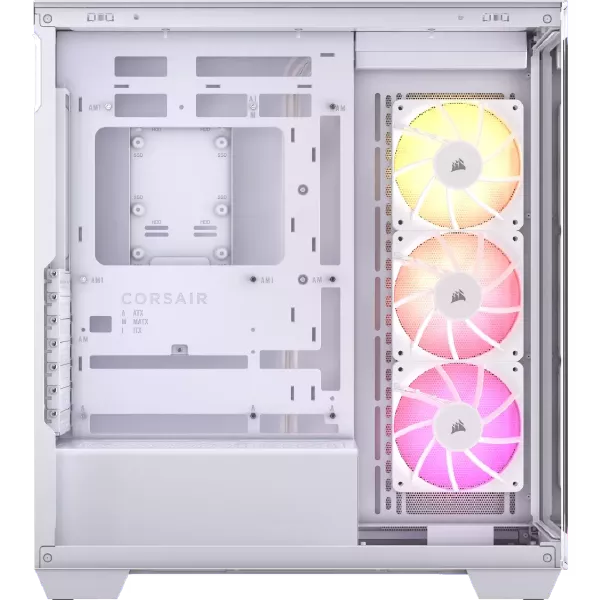CORSAIR 3500X ARGB Tempered Glass Mid-Tower PC Case (White) – TechCure India