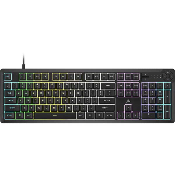 CORSAIR K55 CORE RGB Membrane Wired Gaming Keyboard (Black) – TechCure India