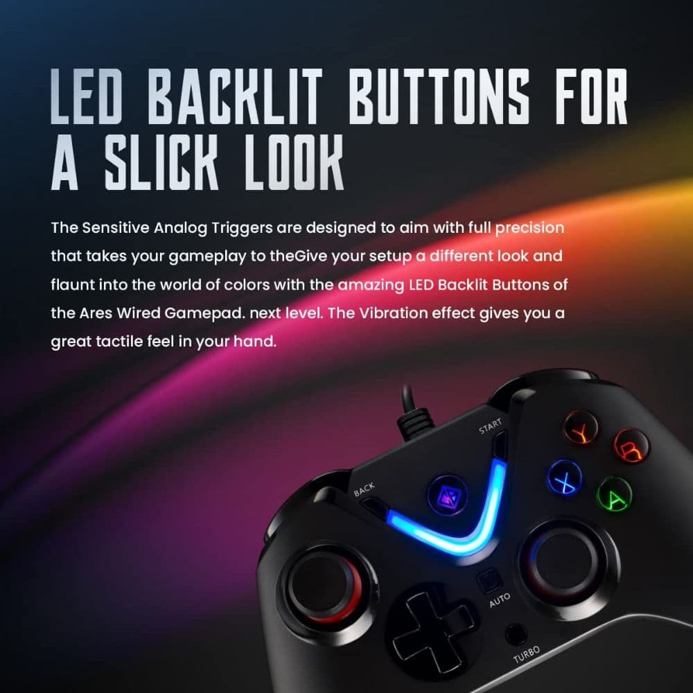 COSMIC BYTE Ares Wired Black Controller ( Black ) - 2