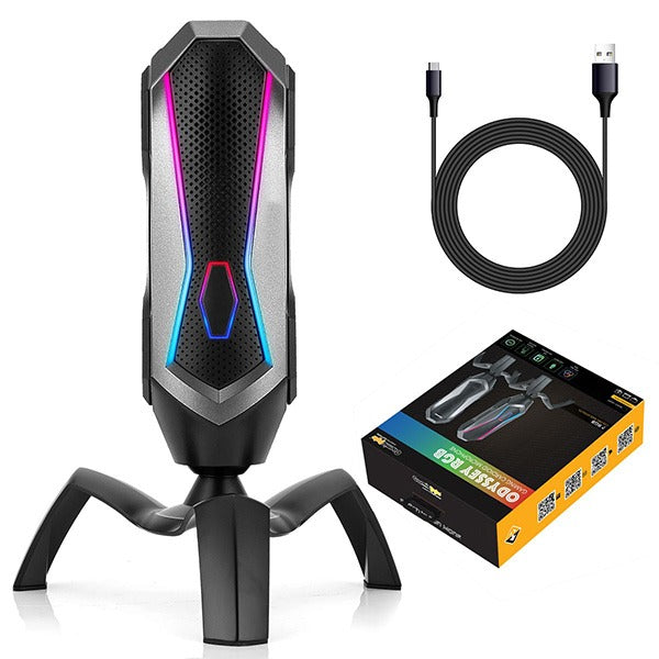 Cosmic Byte Odyssey USB Gaming Cardioid Condensor Microphone with RGB Effects and Touch Button – TechCure India