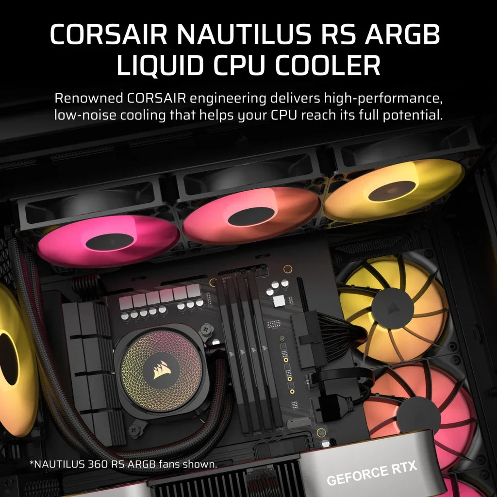 CORSAIR NAUTILUS 240 ARGB, 240MM RADIATOR, LIQUID CPU COOLER CW-9060092-WW – TechCure India