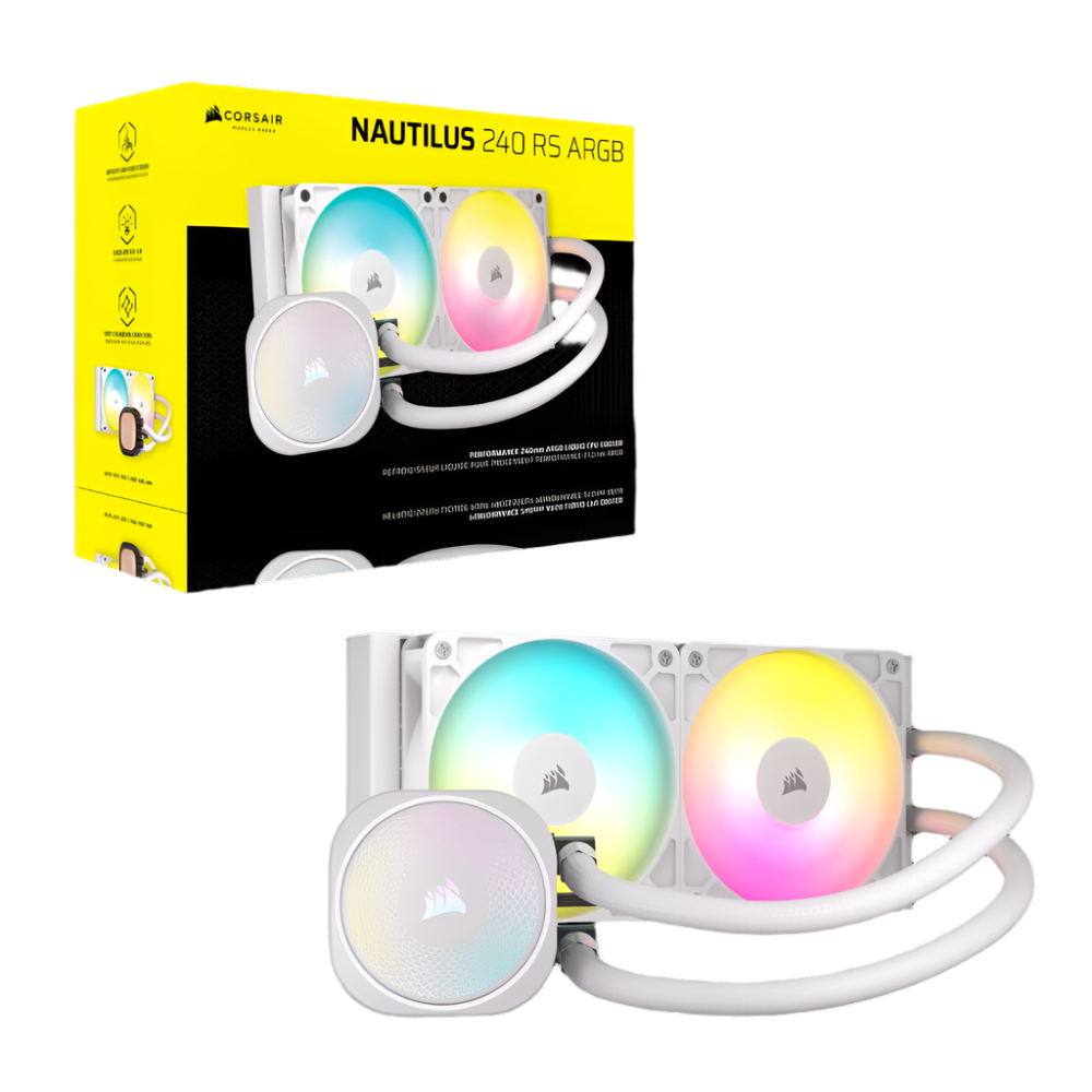 CORSAIR NAUTILUS 240 RS ARGB 240mm Liquid CPU Cooler ( White ) - 2
