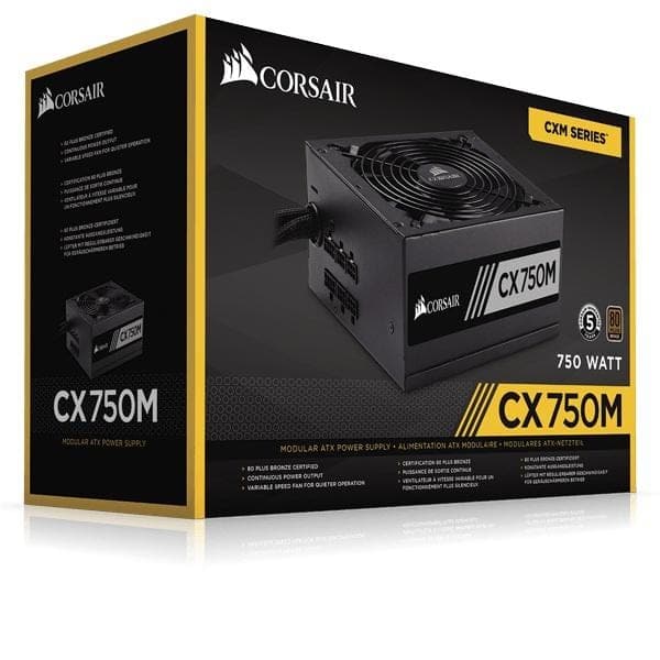 CORSAIR CX750M 7550W 80 + Bronze Semi Modular ATX 2.0 Power Supply - 4