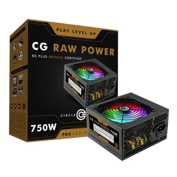 Circle CG Raw Power 750W RGB Pro 80 Plus Bronze SMPS (Black) – TechCure India