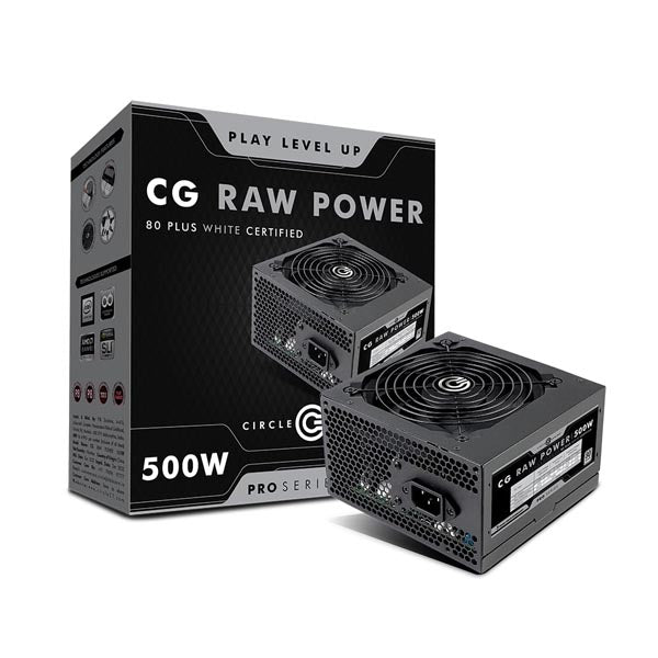 Circle CG Rawpower Pro 500W ATX 80 Plus Non-Modular Power Supply – TechCure India