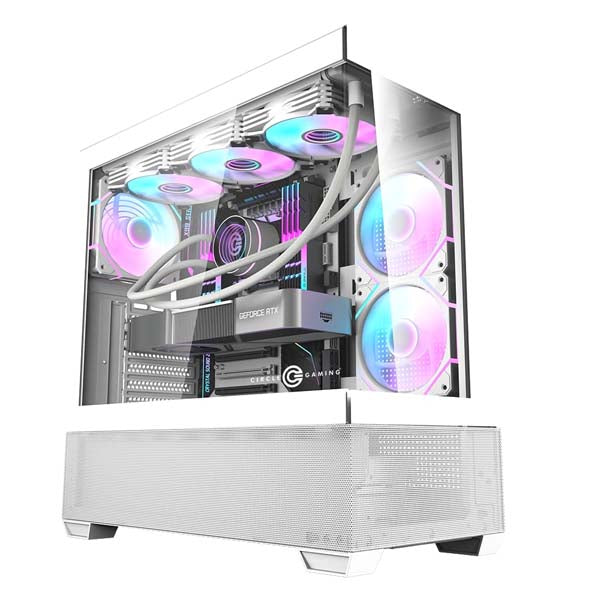 Circle Defender ZX3 ARGB ATX Mid Tower Gaming Cabinet (White) – TechCure India