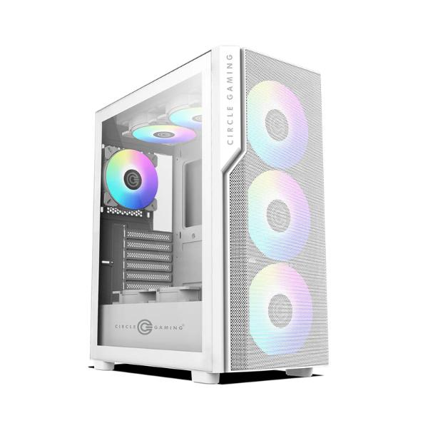 Circle Eliminator X5 TYPE C 2.0 Mid-Tower Computer Case Gaming Cabinet - White – TechCure India