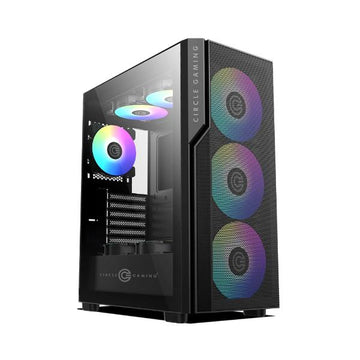 Circle Eliminator X5 Black Mid Tower Computer Case | Gaming Cabinet - Black