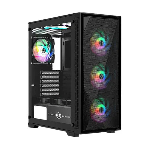 Circle Furious 240 Mesh ARGB (ATX) Mid Tower Gaming Cabinet (Black) – TechCure India