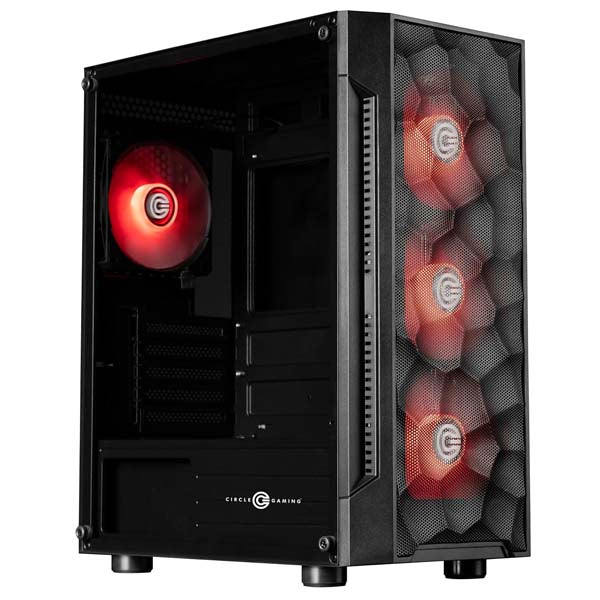 Circle Gladius M3 ATX Mid Tower Gaming Cabinet (Black) – TechCure India