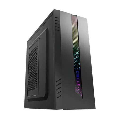 Circle Glare 3.0 with SMPS (ATX) Cabinet - C-DOT RGB Variant (Black) – TechCure India