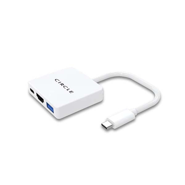 Circle ROOTZ Type-C 3-in-1 Adapter 4K HDMI, 100W PD, USB 3.2 Gen 1 – TechCure India