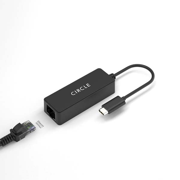 Circle ROOTZ USB Type-C to RJ45 Ethernet LAN Adapter, Up to 10/100/1000 Mbps, for Windows 11/10/8.1/8, macOS, iPadOS, Chrome OS, and Linux OS I Plug & Play – TechCure India